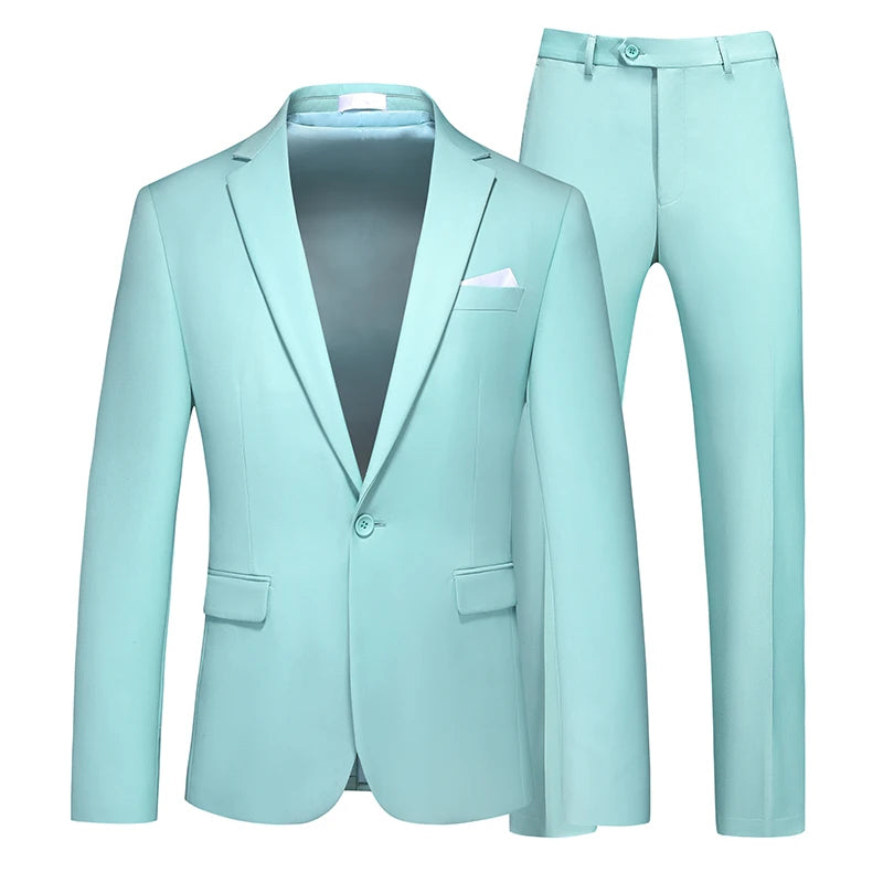 Men's 2-Piece Wedding Suit — Slim Fit Jacket & Pants