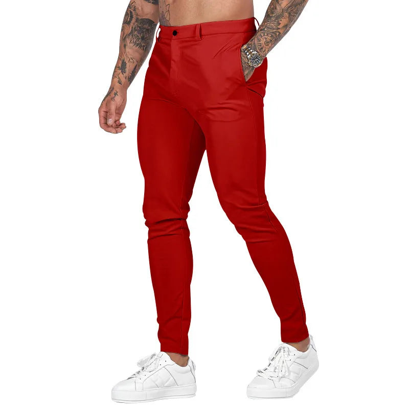 Men's Solid Slim Cargo Pencil Sweatpants