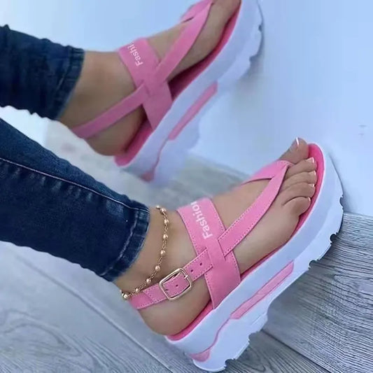 Women's Summer Platform Wedge Heel Flip Flop Sandals