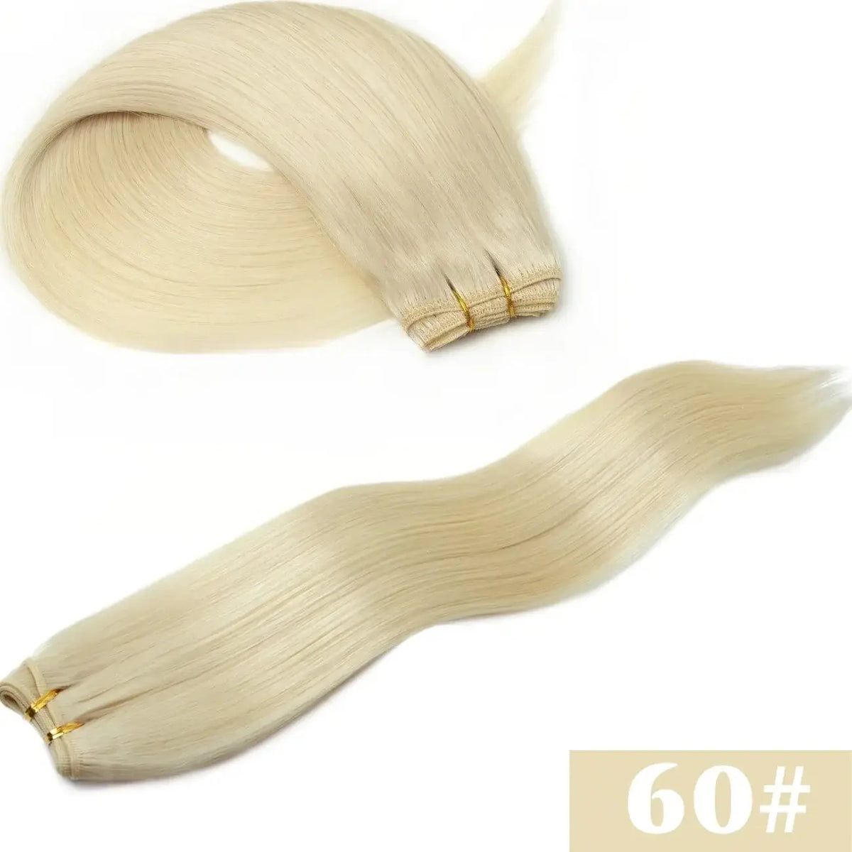 Women's double drawn human hair weft bundles product photo