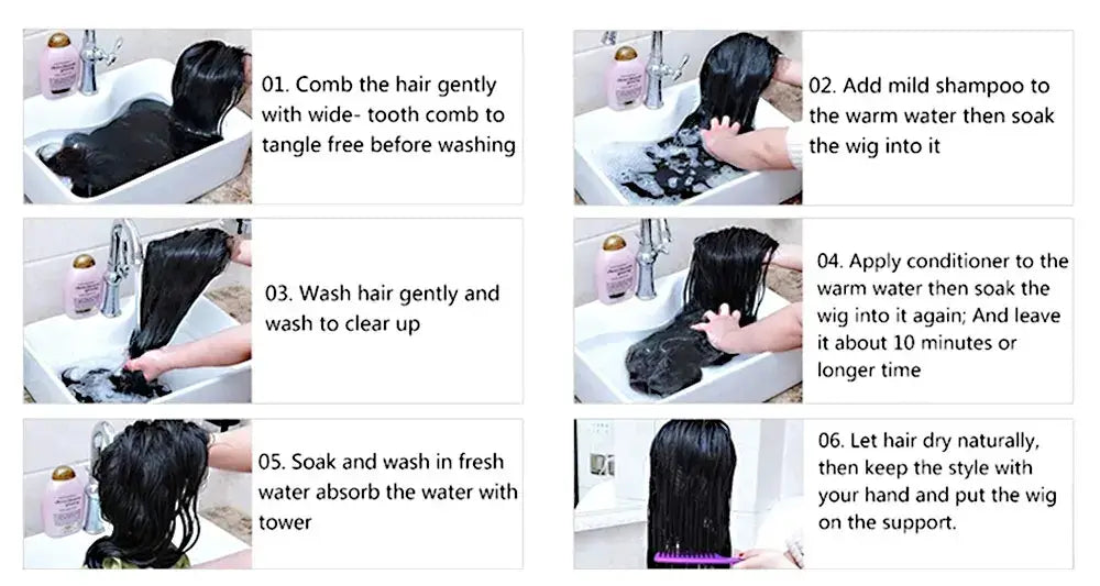 Wig care instructions for 40 46 Inch 200 Density Frontal Wig For Black Women Brazilian Wigs Human Hair 5x5 Bone Straight HD Transparent Lace Front Wigs.