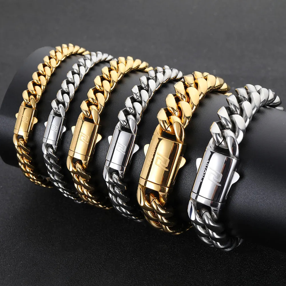 Men's 18K Gold Plated Miami Cuban Link Bracelet