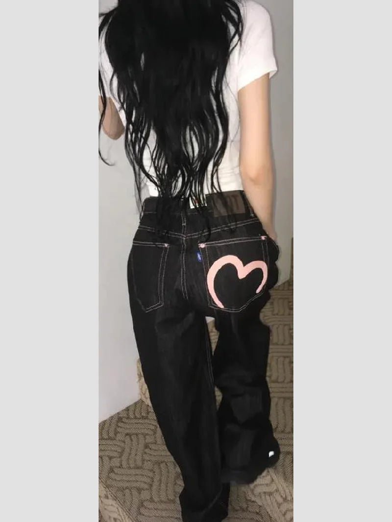 Women's Y2K Wide-Leg Baggy Denim Jeans