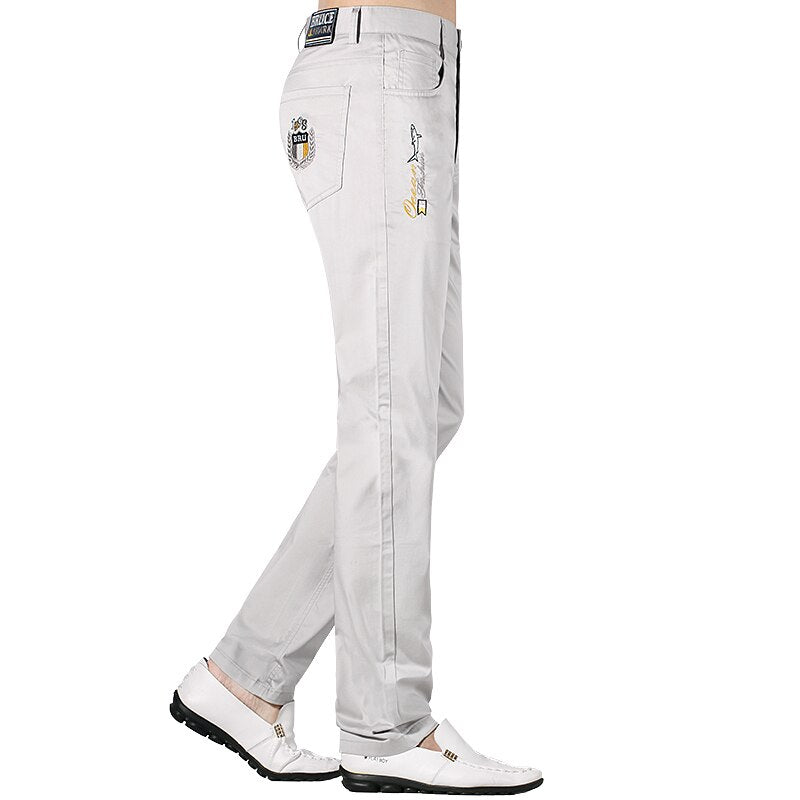 Men's Loose Straight Cotton Stretch Casual Pants