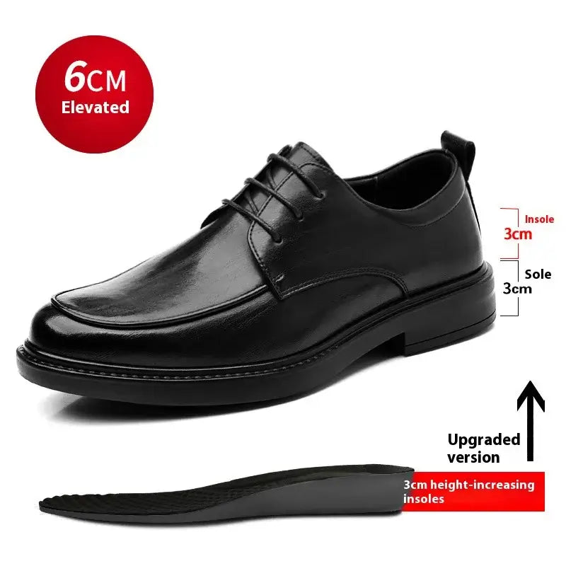 Men's Plus Size Elevator Leather Oxfords 3-8CM Height