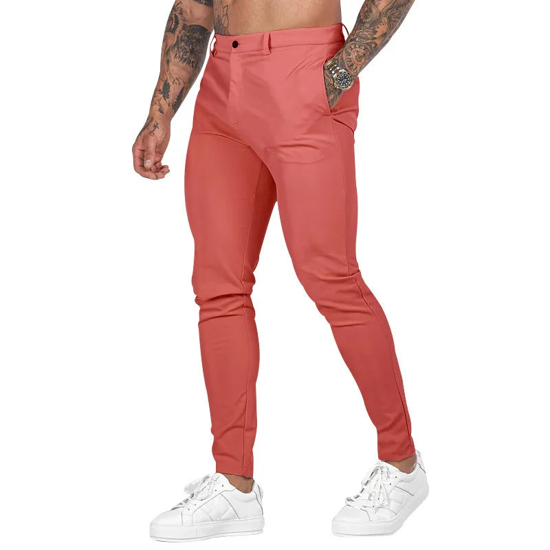 Men's Solid Slim Cargo Pencil Sweatpants