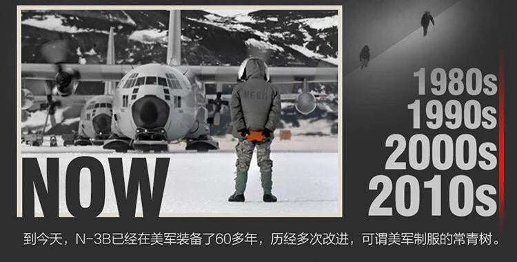 Men's Winter N3B USAF Waterproof Fur-Hood Parka, Tactical Bomber