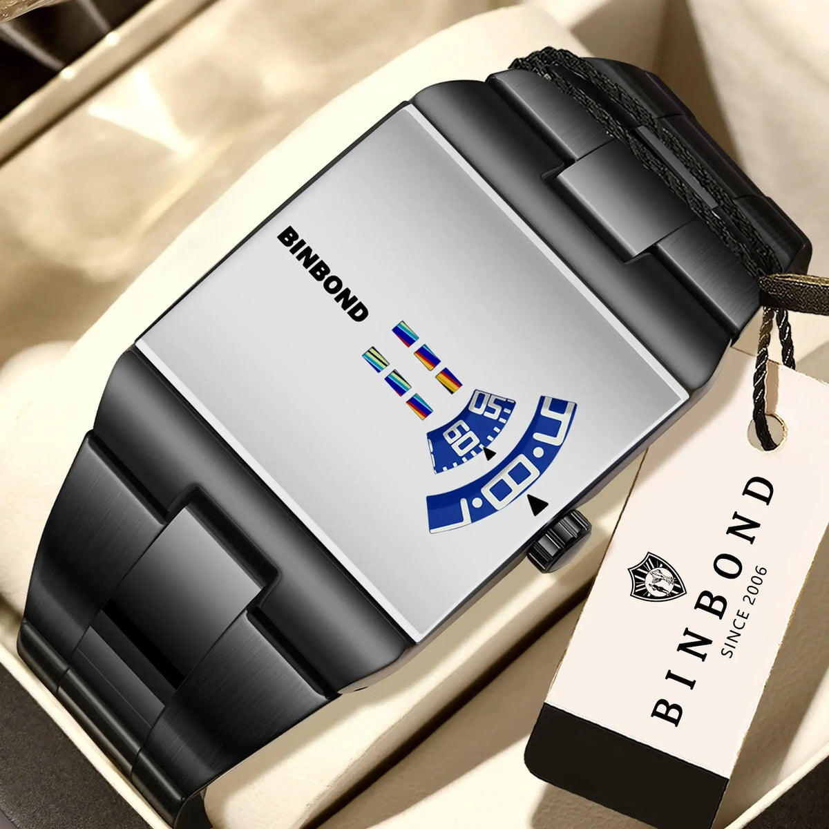 BINBOND Original Design Waterproof Men's Watch Accurate Quartz Watches For Men Luxury Sturdy Sport Wristwatches Casual Reloj in gift box.