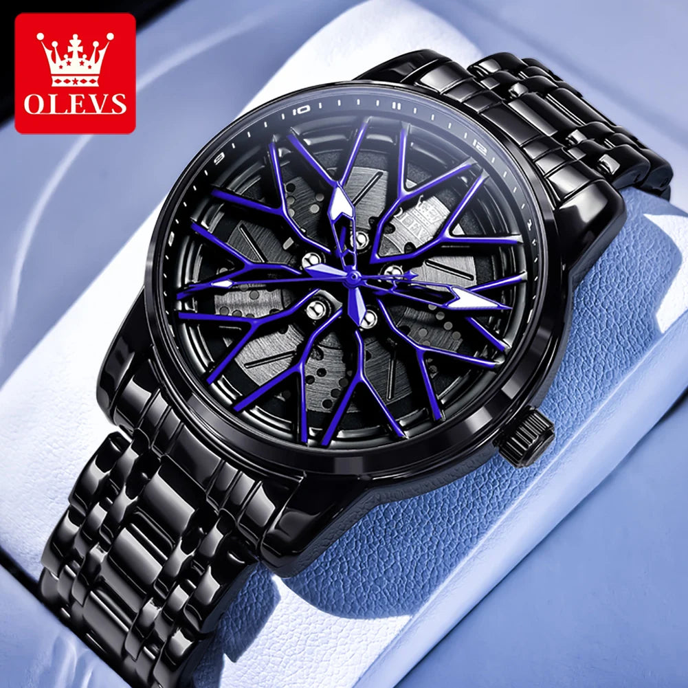Men's Flywheel Quartz Splash-Resistant Sport Watch
