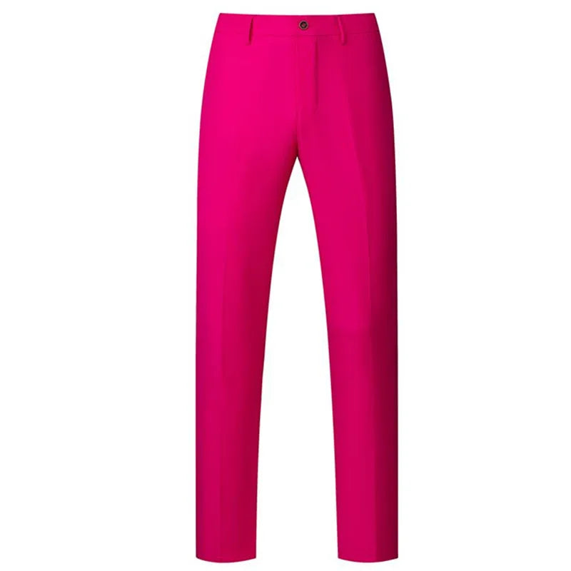 Men's Flat-Front Formal Suit Pants