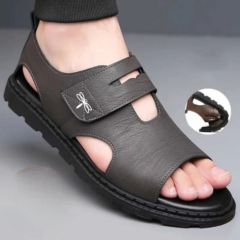 Men's Soft-Sole Leather Roman Beach Sandals
