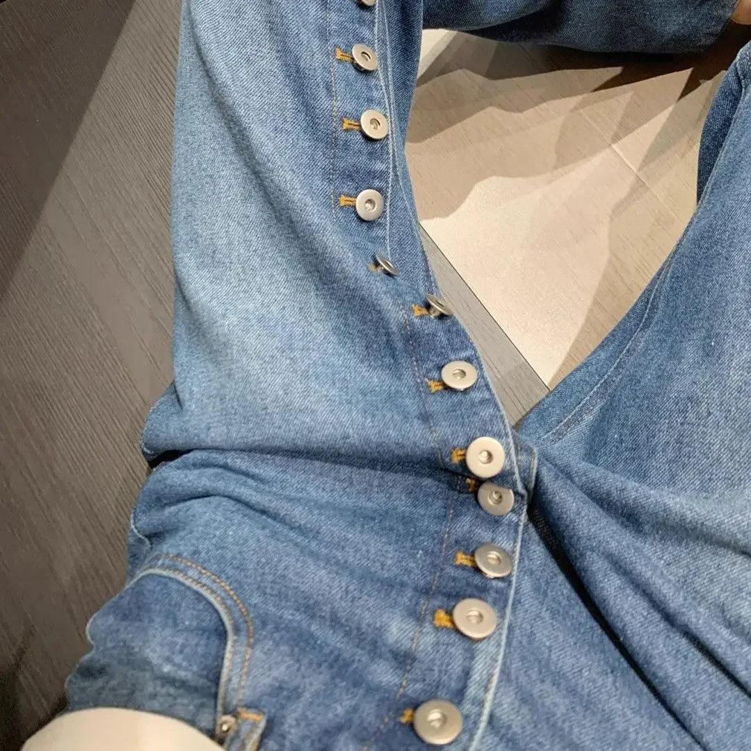 Women's High Waist Straight Loose Jeans