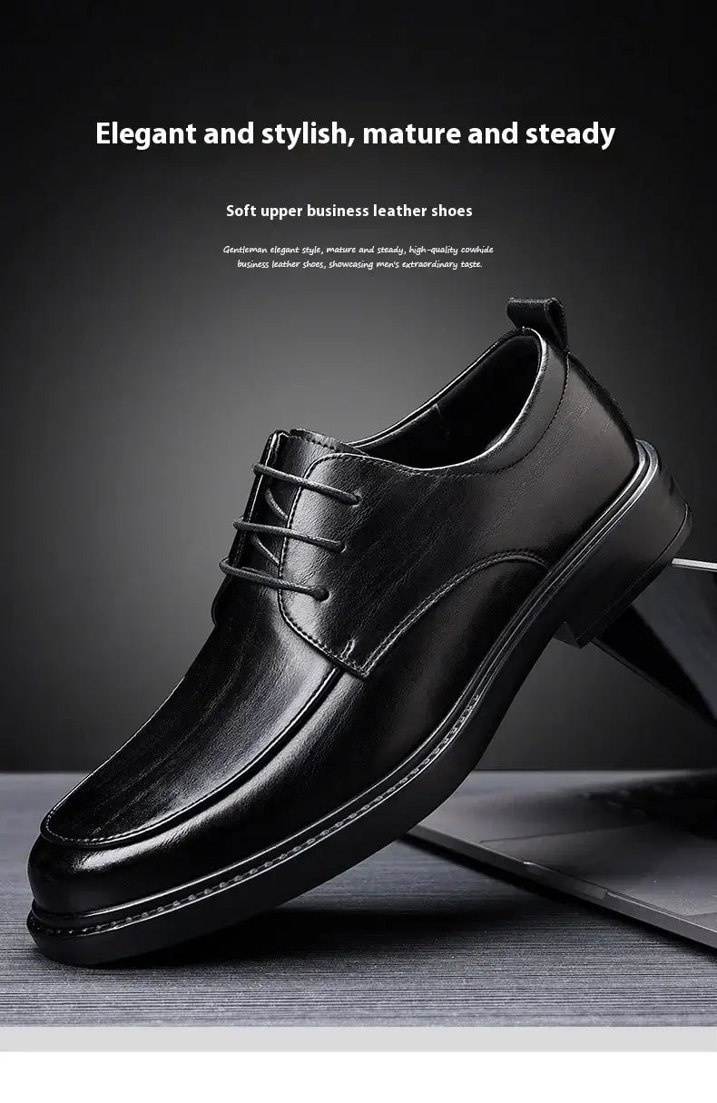 Men's Plus Size Elevator Leather Oxfords 3-8CM Height