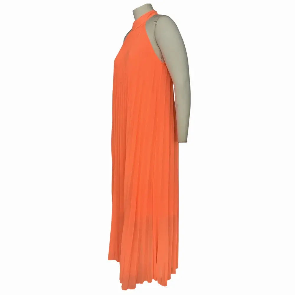 Women's Plus-Size Halter Hollow Split A-Line Bandage Maxi Dress