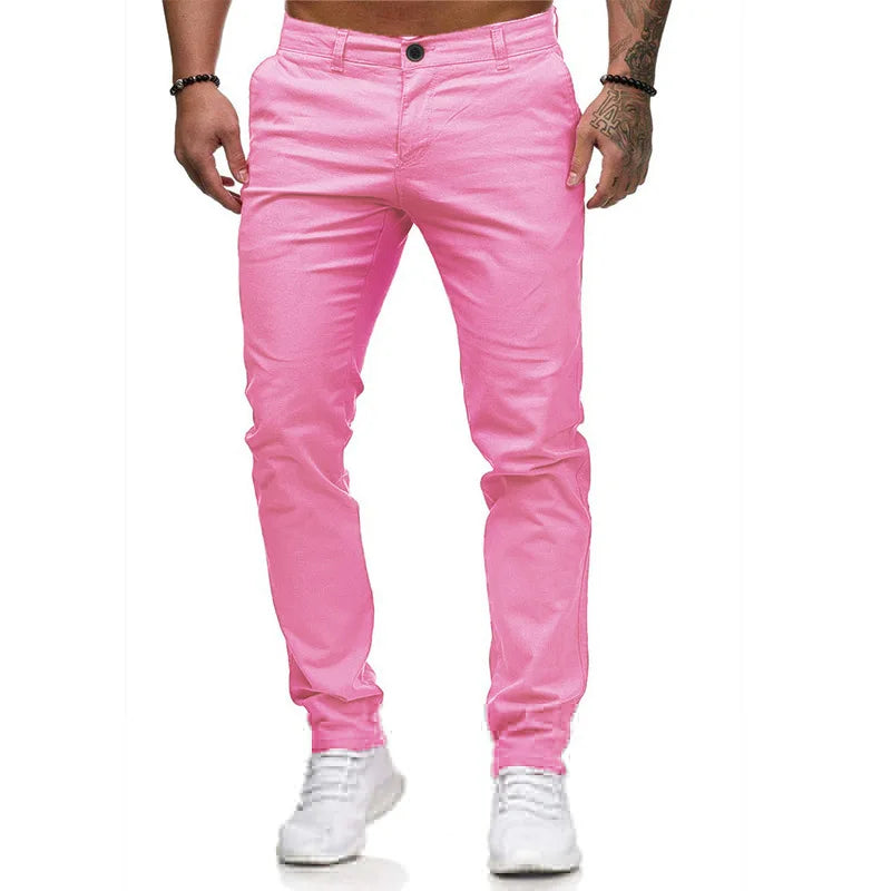 Men's Solid Slim Cargo Pencil Sweatpants