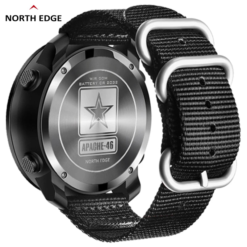 Men's Splash-Resistant Digital Outdoor Sports Watch with Altimeter Compass