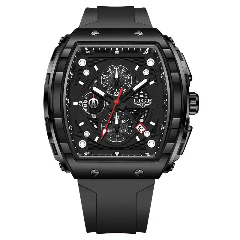 2026 LIGE Top Brand Luxury Watches Men Sport Waterproof Quartz Mens Watch Military Luminous Dive Wristwatch Male Reloj Homre in black