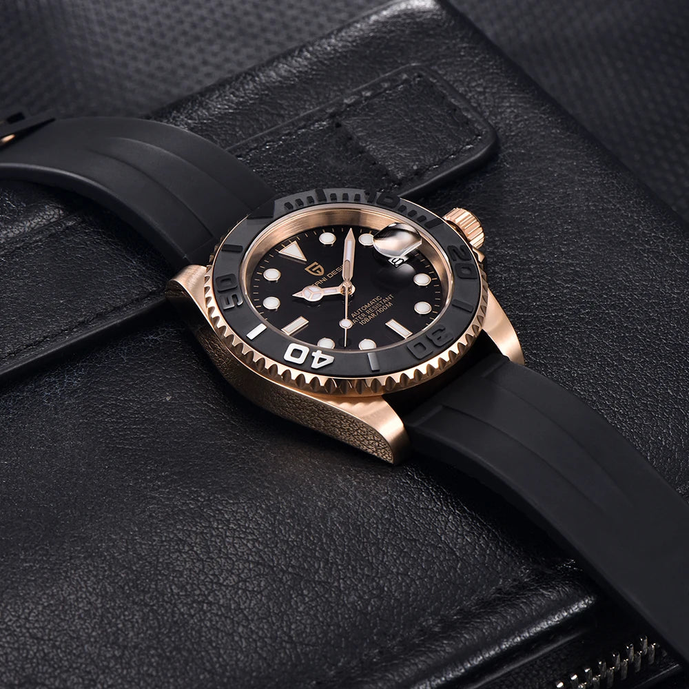 Men's Automatic Mechanical Sapphire Watch, 100M Waterproof