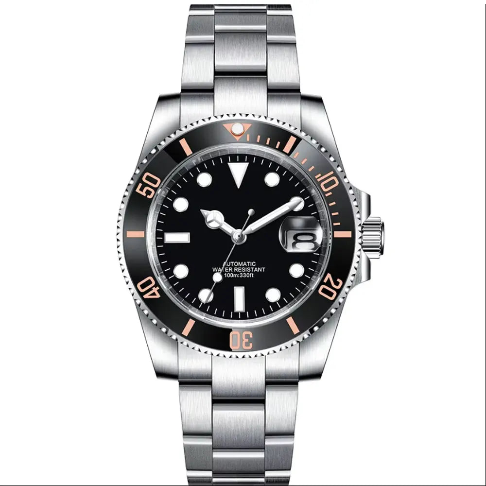 Men's Custom Logo NH35 Automatic Dive Watch Sapphire Ceramic Bezel