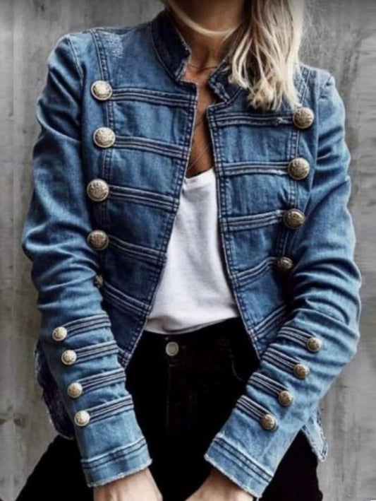 Women's Vintage Slim Fit Denim Commuter Coat