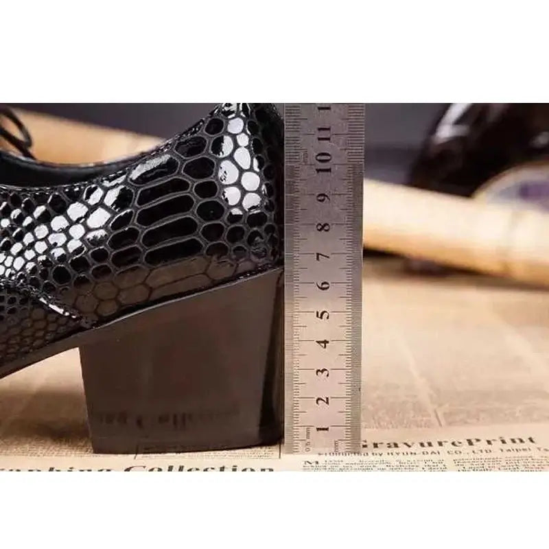 Men's Glitter Gold Italian Pointed Leather Wedding Dress Shoes