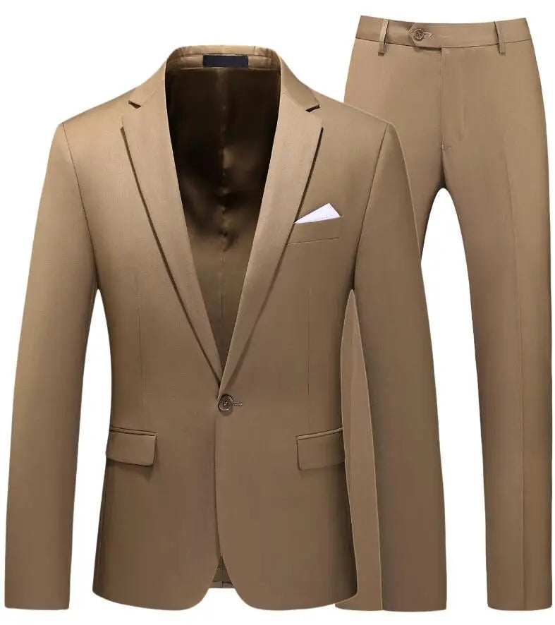 Men's 2-Piece Wedding Suit — Slim Fit Jacket & Pants