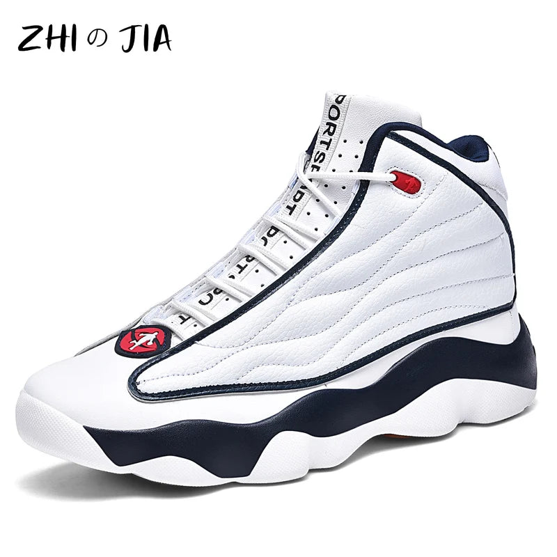 Men's High-Top Rotating Buckle Air Cushion Basketball Sneakers