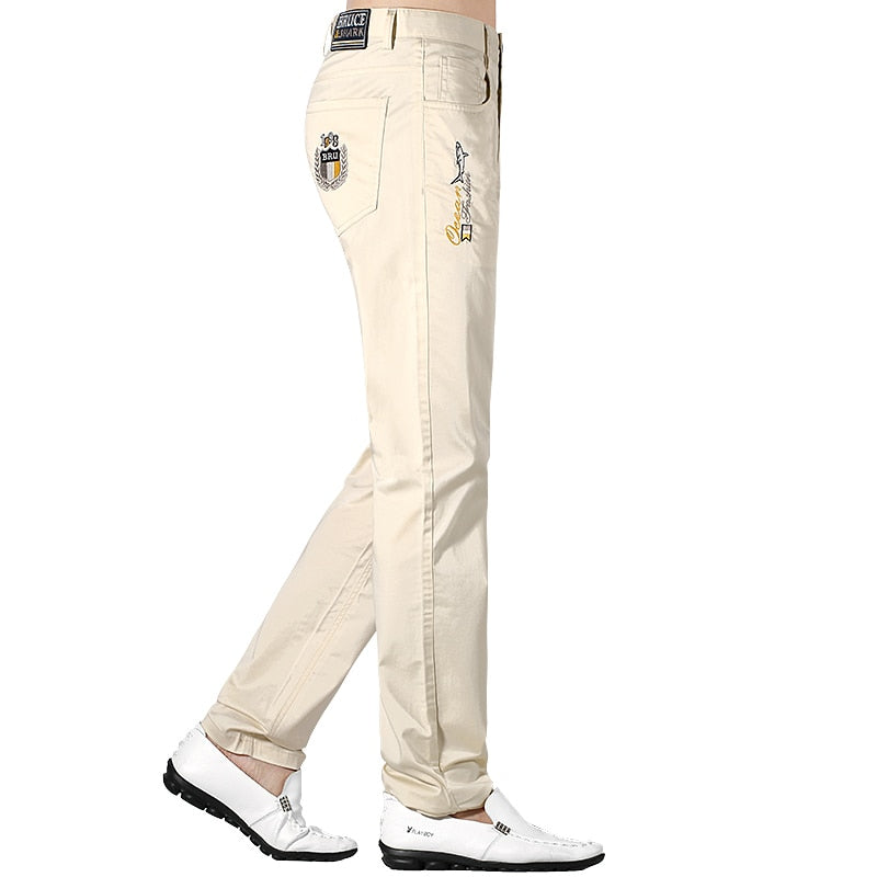 Men's Loose Straight Cotton Stretch Casual Pants