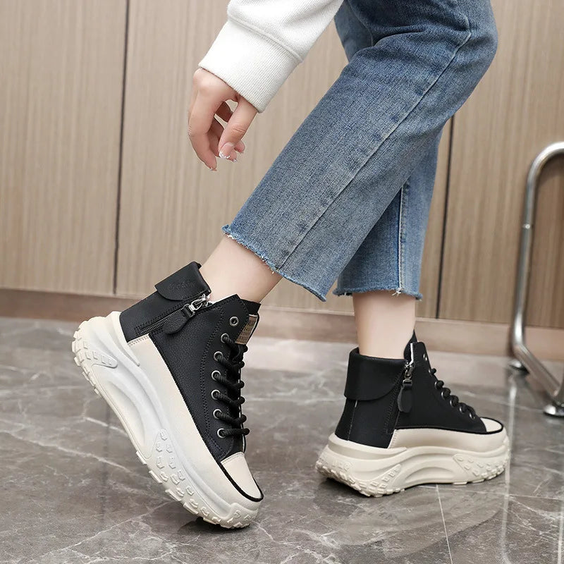 Women's High Top Platform Casual Running Sneaker Boots