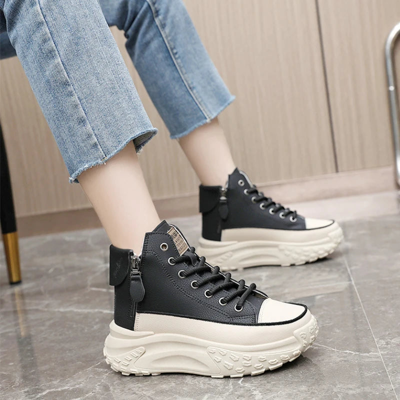 Women's High Top Platform Casual Running Sneaker Boots