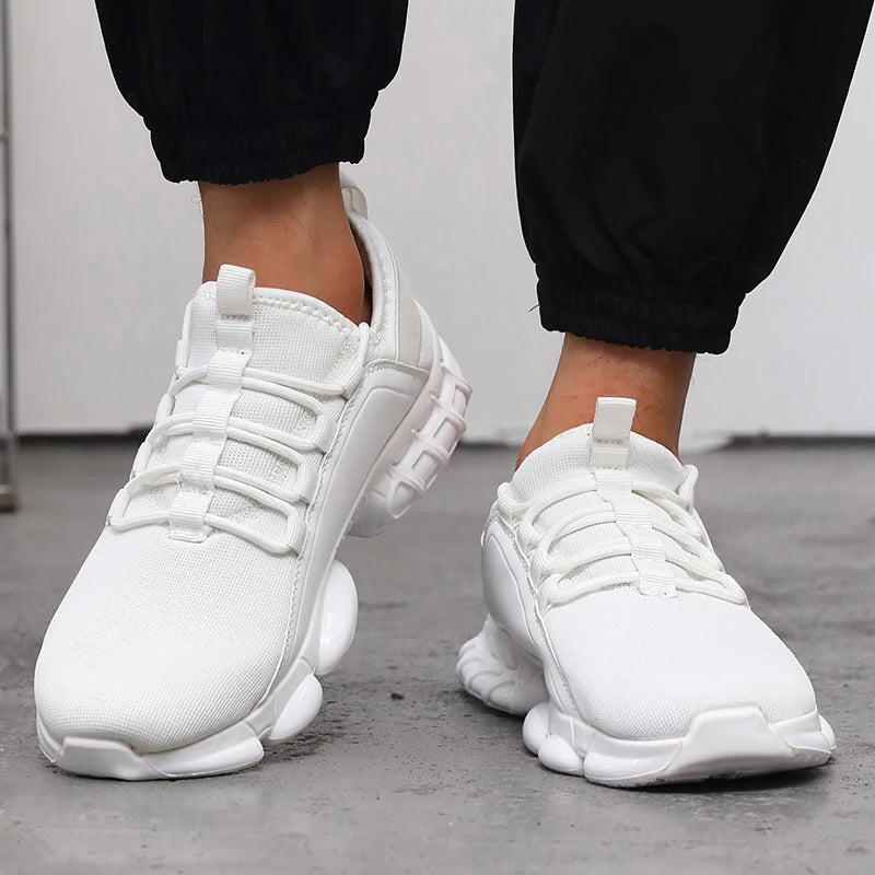 Men's Mesh Lightweight Platform Running Walking Basketball Shoes