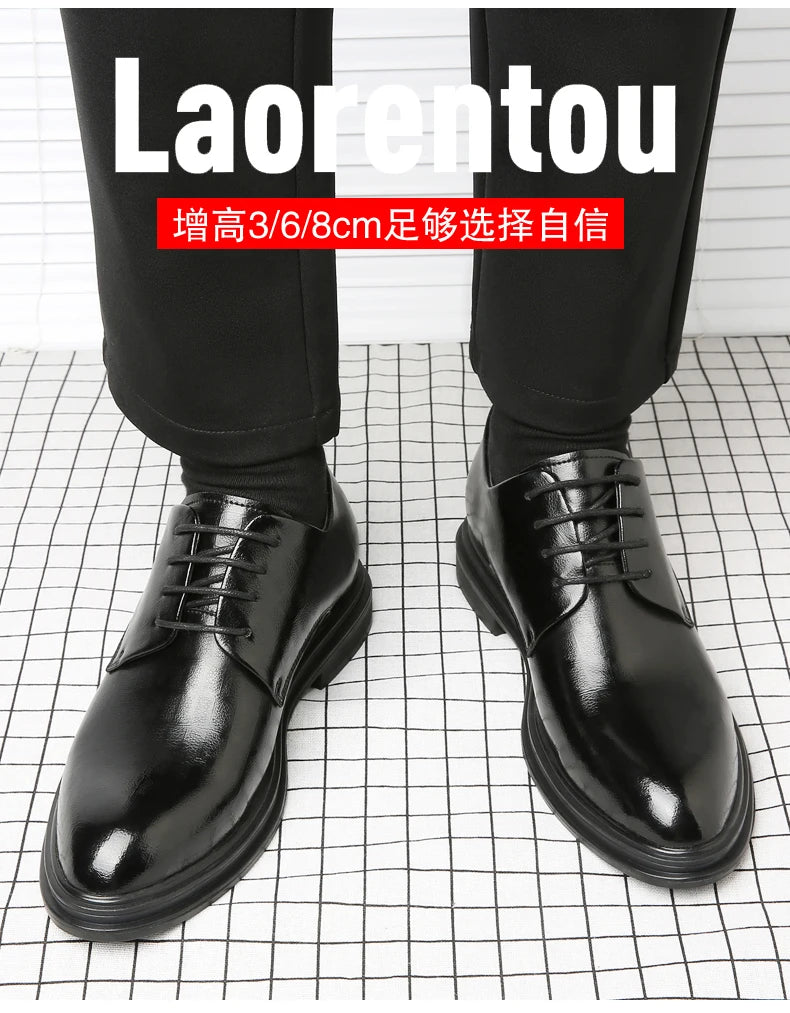 Men's Elevator Oxford Dress Shoes 3/6/8 cm Height