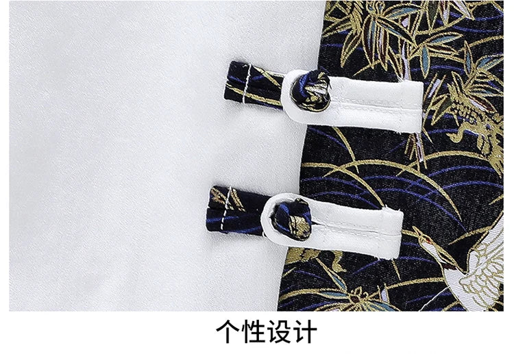 Men's Print Short-Sleeve Shirt and Shorts Two-Piece Set