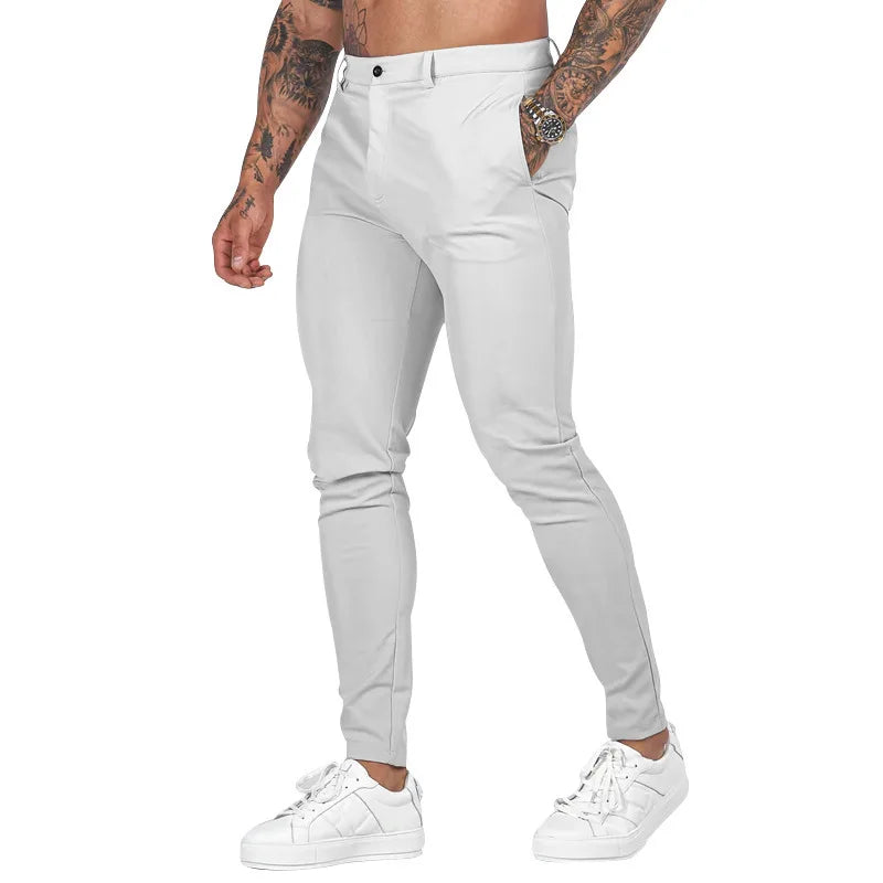 Men's Solid Slim Cargo Pencil Sweatpants