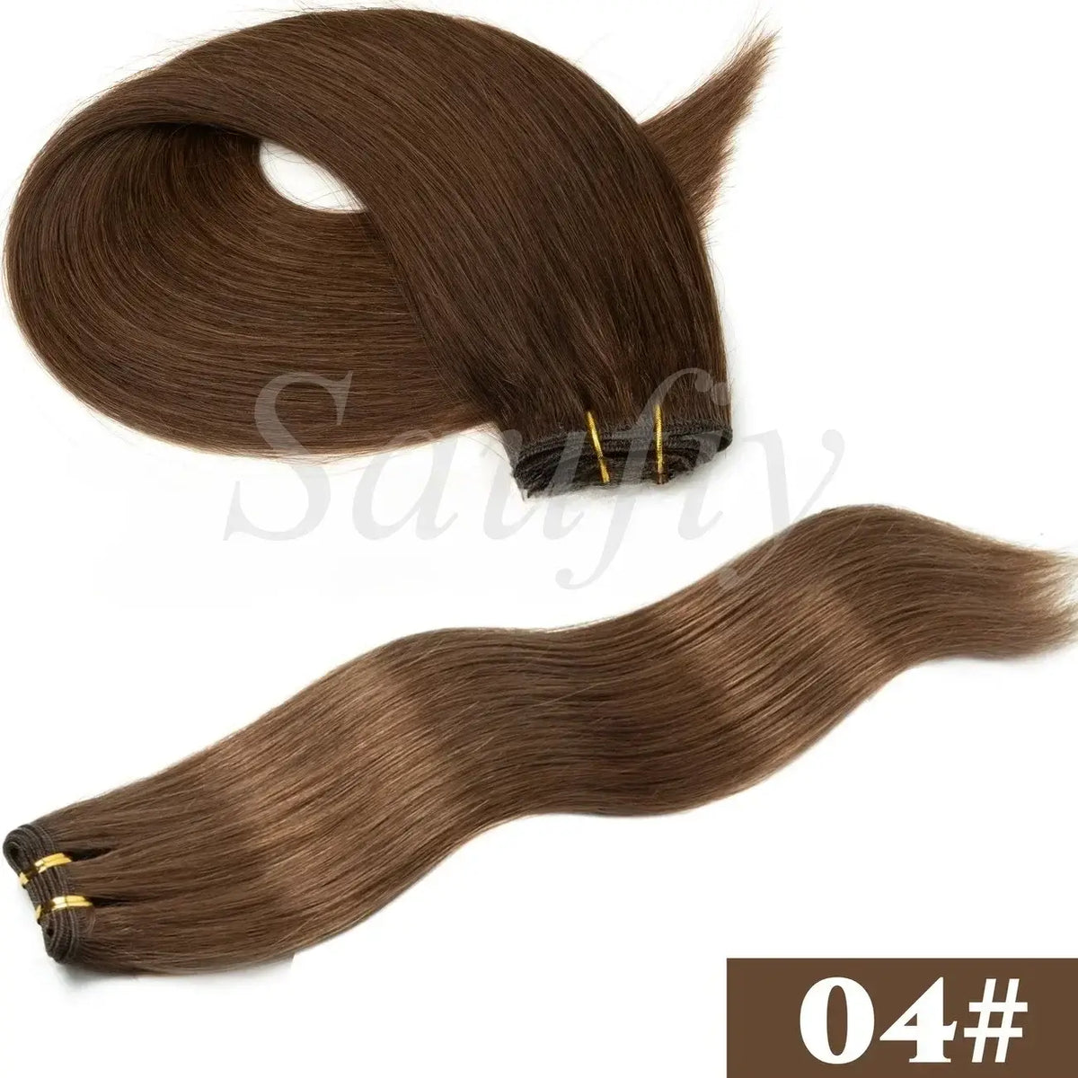 Highlights Brown Hair Weft Extensions Human Hair Weaves Bundles Sewing In Weft Extensions Natural Black Blonde Brown Double Drawn Human Hair Weft for Women 50g/Pack