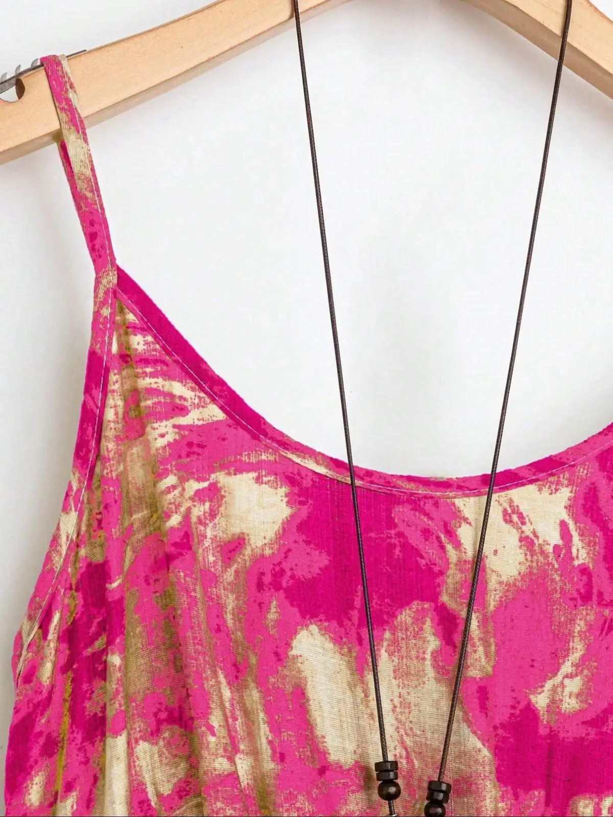 Women's Plus Size Marble Print Tank Dress and Top Set
