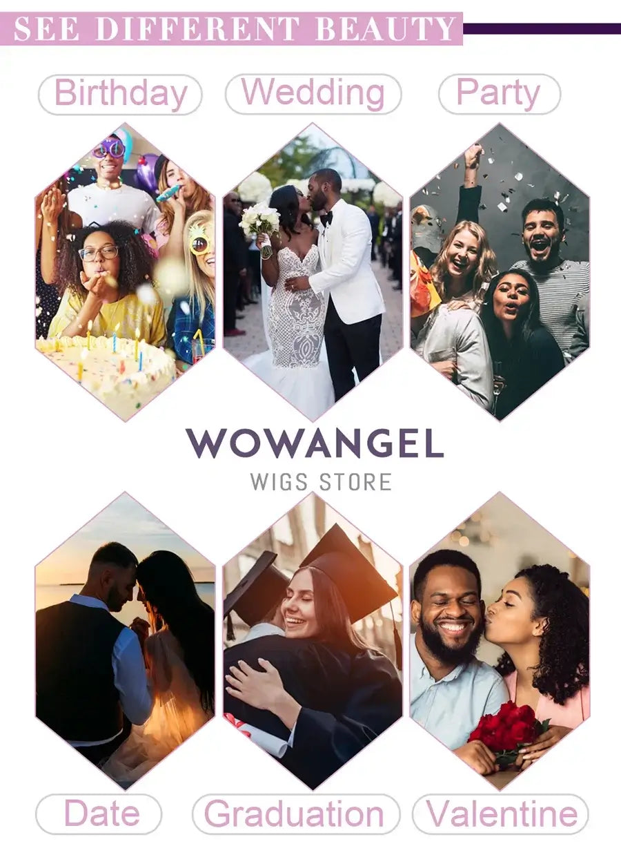 WowAngel 250% Upgraded 13x6 HD Lace Full Frontal Wigs Glueless Straight Human Hair Wigs Pre Plucked Natural Scalp Brazilian Hair for events.