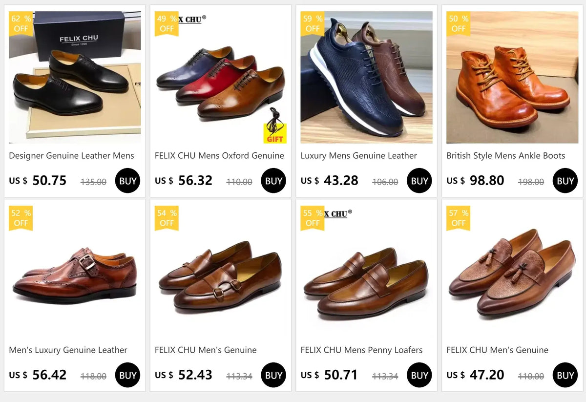 Men's Genuine Leather Black Tassel Loafers Formal Slip-On Dress Shoes