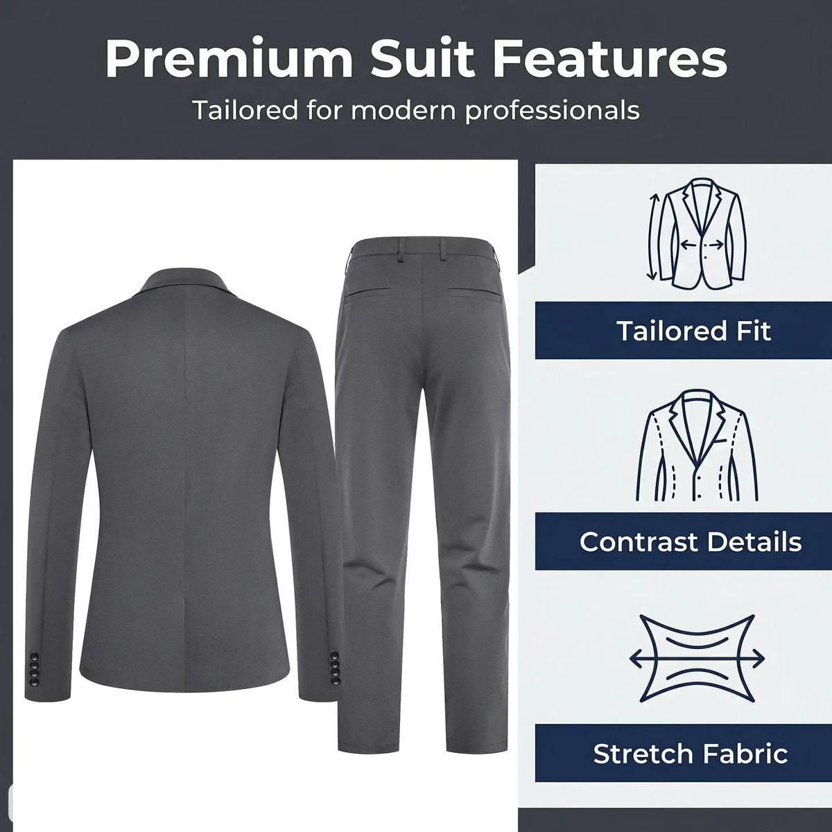 Men's 2-Piece Evening Tuxedo Suit Set