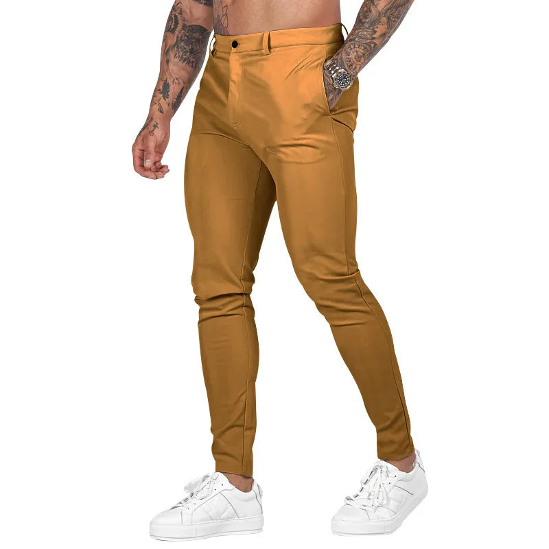 Men's Solid Slim Cargo Pencil Sweatpants