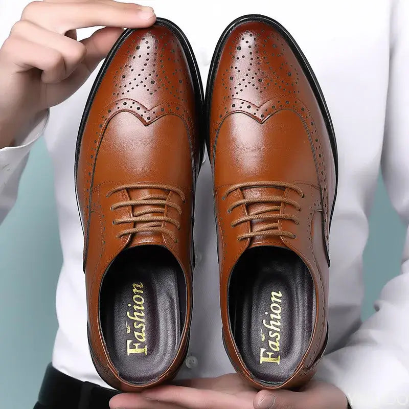 Men's Large Size Pointed Comfort Office Wedding Shoes