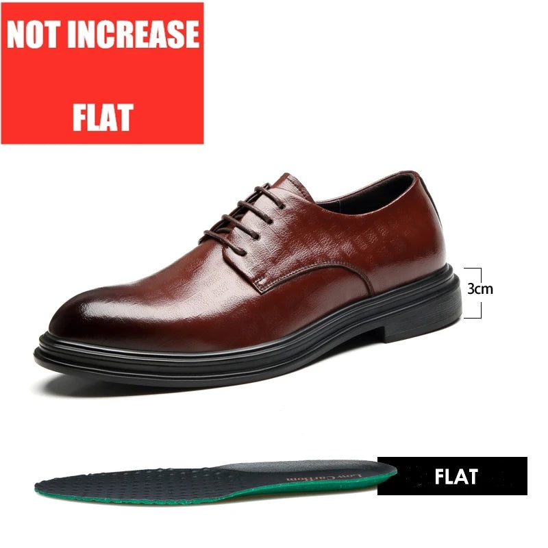 Men's Elevator Oxford Dress Shoes 3/6/8 cm Height