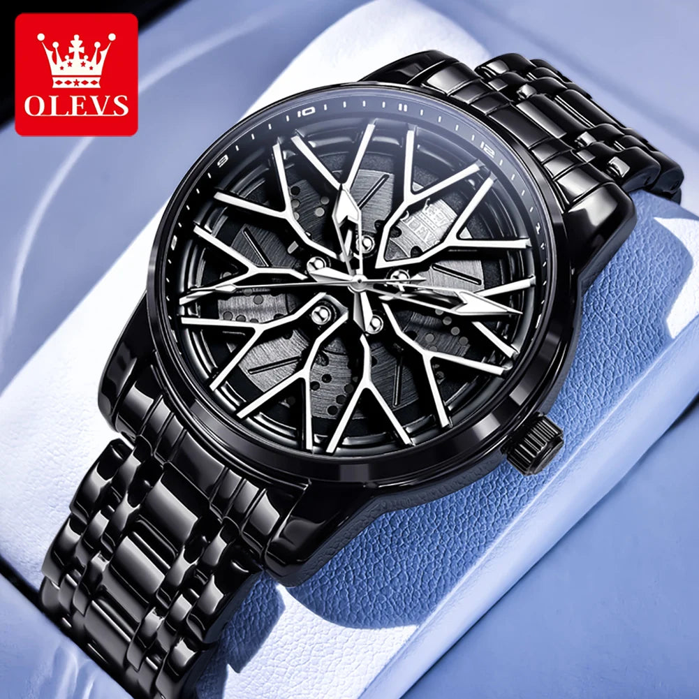 Men's Flywheel Quartz Splash-Resistant Sport Watch
