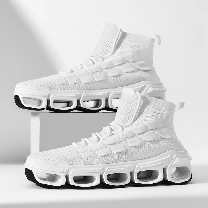 Men's Breathable Mesh Casual Race Trainer Sneakers