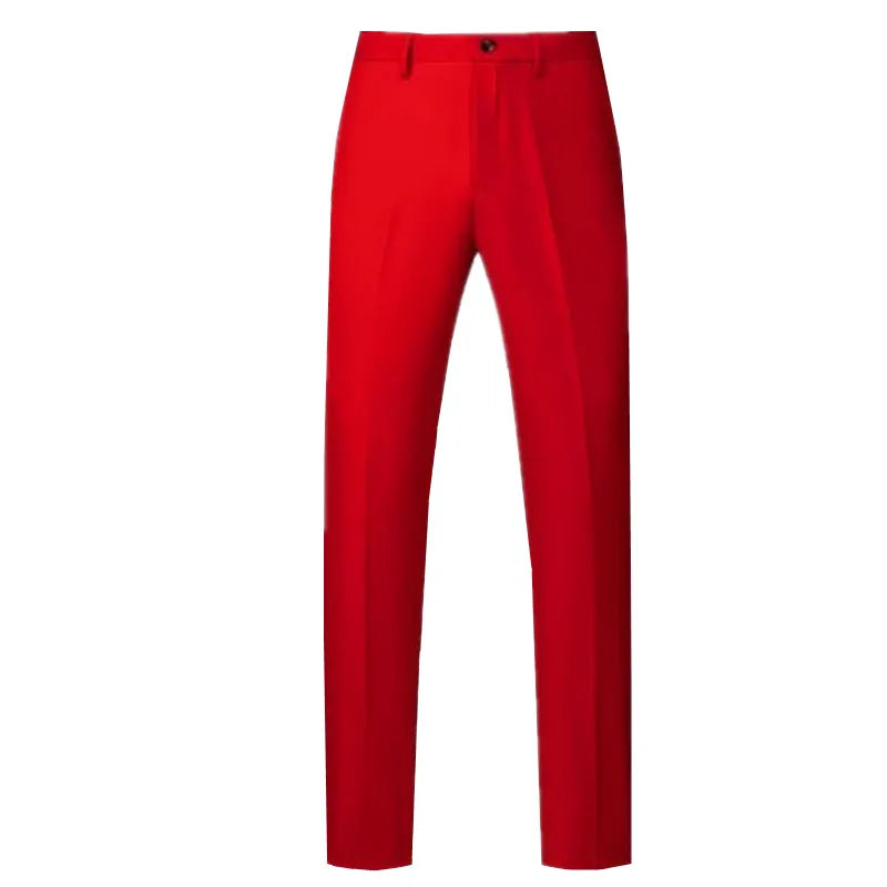Men's Flat-Front Formal Suit Pants