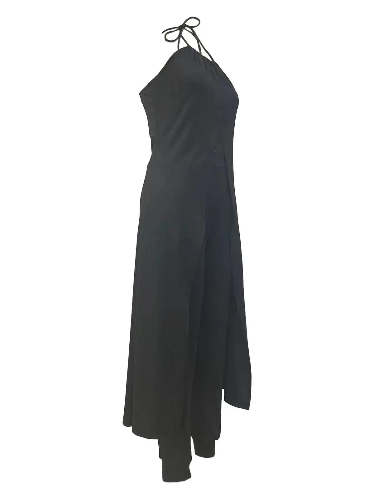 Women's Sleeveless Halter Top and Pencil Pants Two-Piece Set