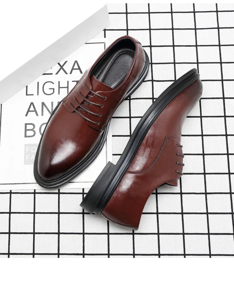 Men's Elevator Oxford Dress Shoes 3/6/8 cm Height