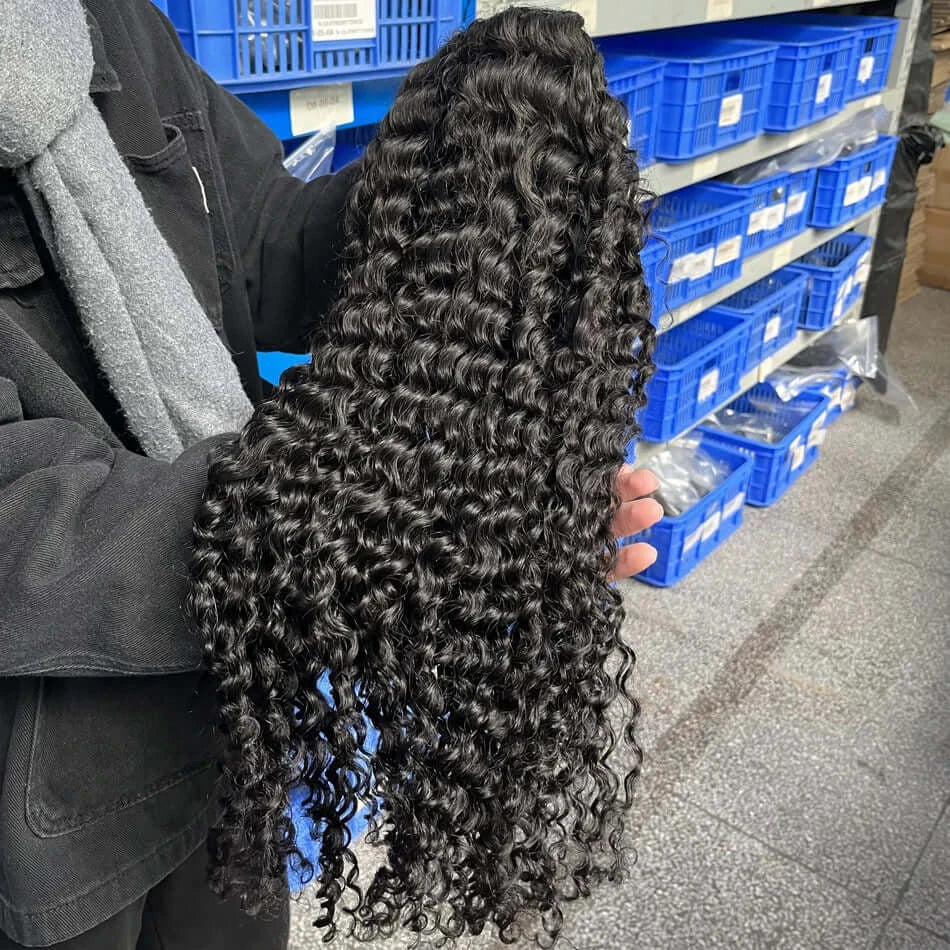 300% High Density Loose Deep Wave 40 46 50 Inch 13x6 13x4 HD Lace Frontal Human Hair Wig Brazilian 360 Full Curly Wigs For Women