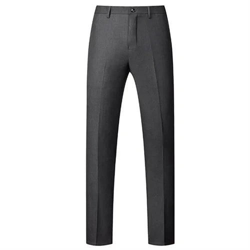 Men's Flat-Front Formal Suit Pants