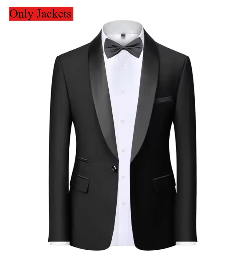 Men's Slim Fit Single-Button Wedding Suit Set